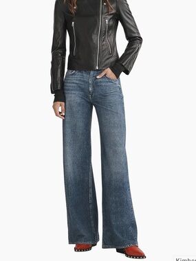 Rag & Bone Miramar Sofie Wide-Leg Jeans Size 28